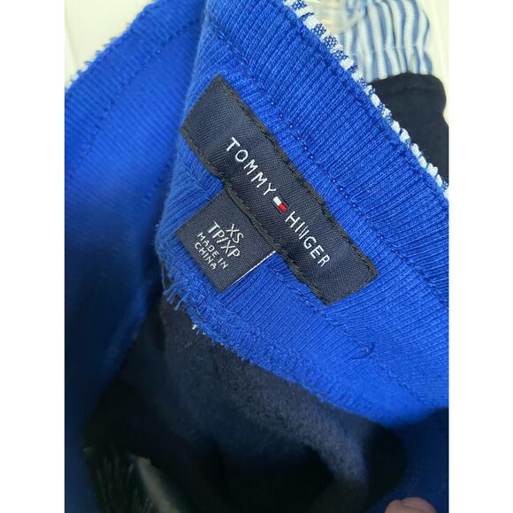 Tommy Hilfiger Womens Shorts Sz XS Navy Sweatshorts Striped Waistband Drawstring - Picture 3 of 4